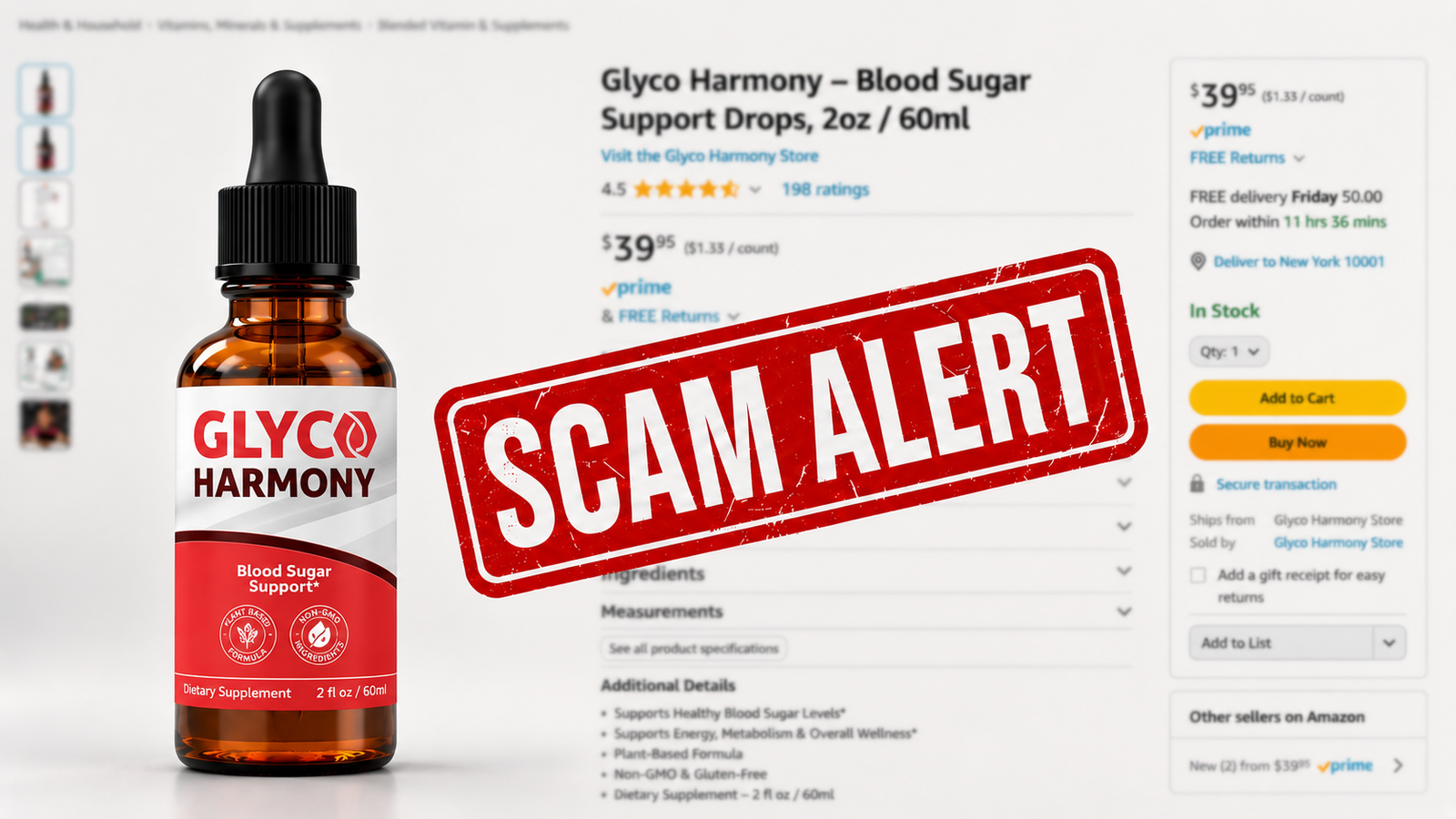Fake Glyco Harmony scam alert