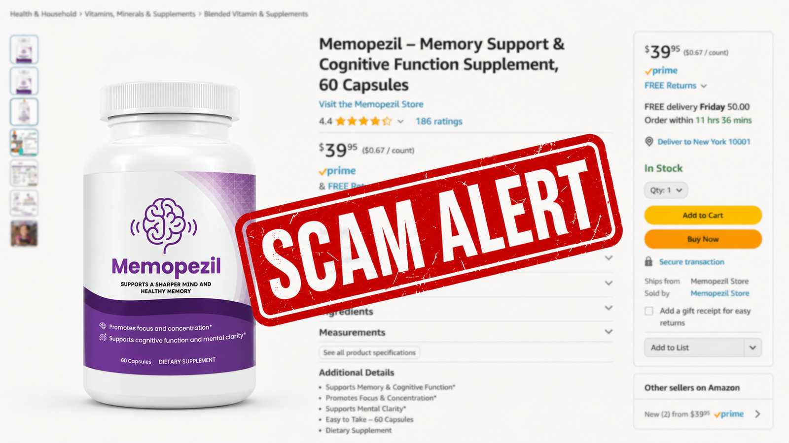 Fake MemoPezil scam alert